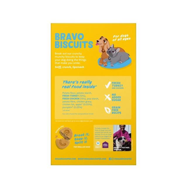 Edgard & Cooper Fresh Dog Treats Biscuits Turkey & Chicken 400g