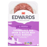 Edwards 2 Caramelised Onion & Welsh Beef Steak Burgers 300g