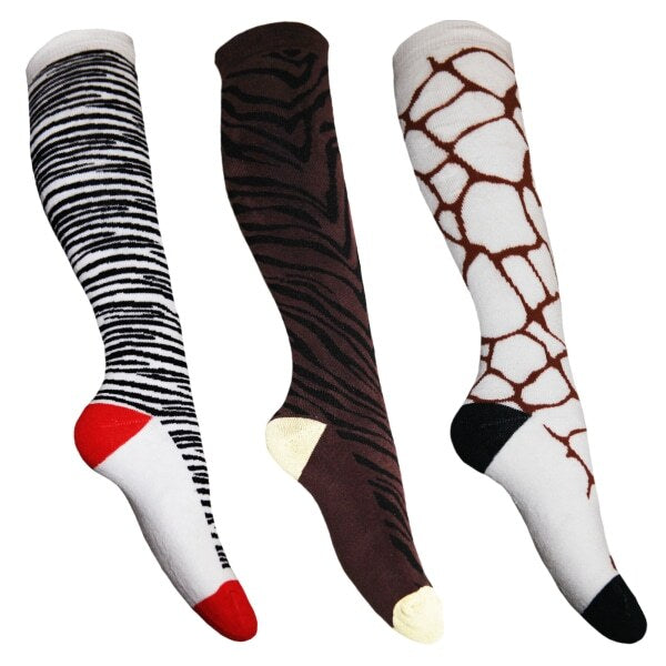 Womens Animal Print Welly Socks (3 Pairs) (UK 4-7) GOODS Superdrug