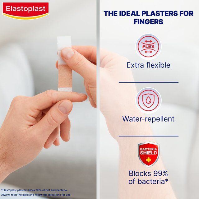 Elastoplast Finger Strips Extra Fleixble Plasters 16s 16 per pack
