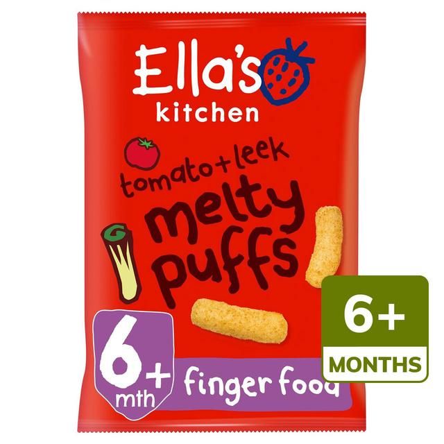 Ella's Kitchen Tomato & Leek Melty Puffs Baby Snack 6+ Months 20g