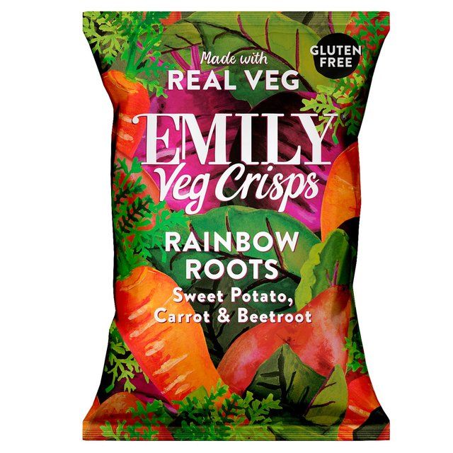 EMILY Veg Crisps Rainbow Roots Sweet Potato Carrot & Beetroot 30g