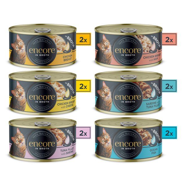 Encore Cat Tins Mixed Multipack 12 x 70g