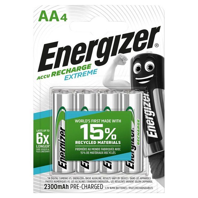 Energizer Extreme AA Rechargeable Batteries 4 per pack