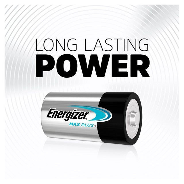 Energizer Max Plus C Batteries Alkaline 2 per pack