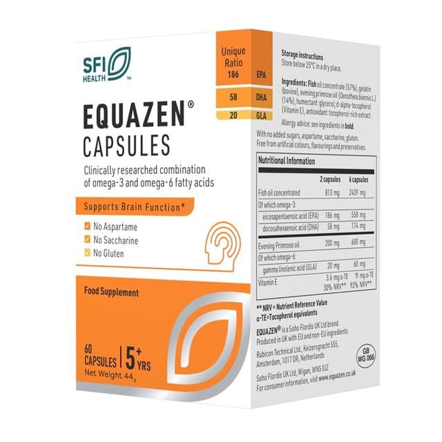 Equazen Naturally Sourced Omega 3 with Omega 6 Capsules 60 per pack