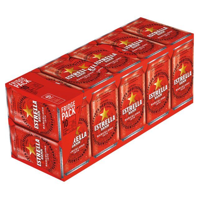 Estrella Damm Premium Lager Beer Cans 10 x 330ml