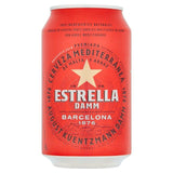 Estrella Damm Premium Lager Beer Cans 6 x 330ml