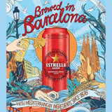 Estrella Damm Premium Lager Beer Cans 6 x 330ml