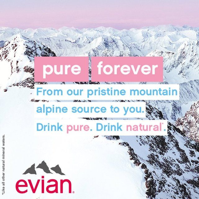 Evian SOMA Travel Glass Water Bottle Designer Pink 500ml