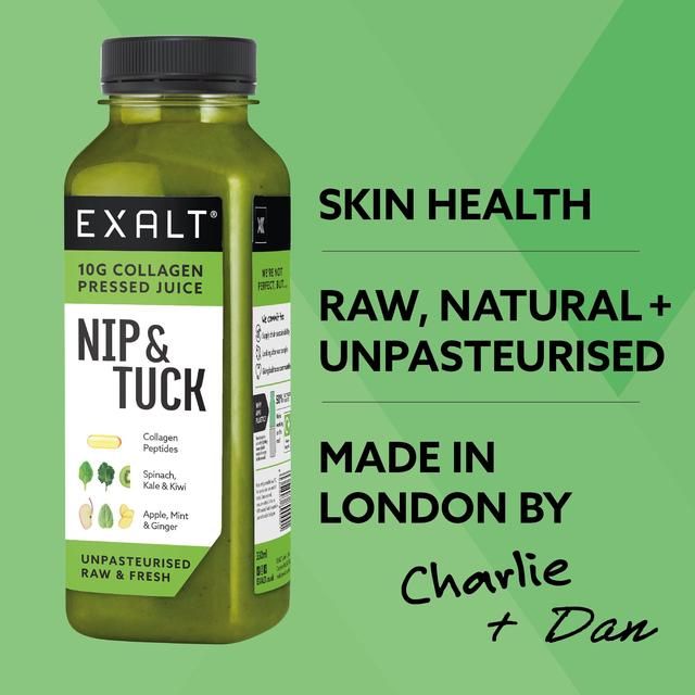 EXALT Nip & Tuck Cold-Pressed Green Juice with Collagen   330ml