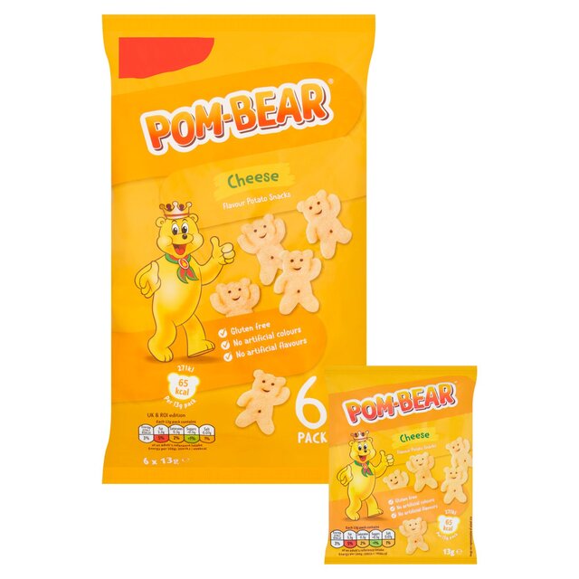 Pom-Bear Cheese Multipack Crisps 6 per pack - McGrocer
