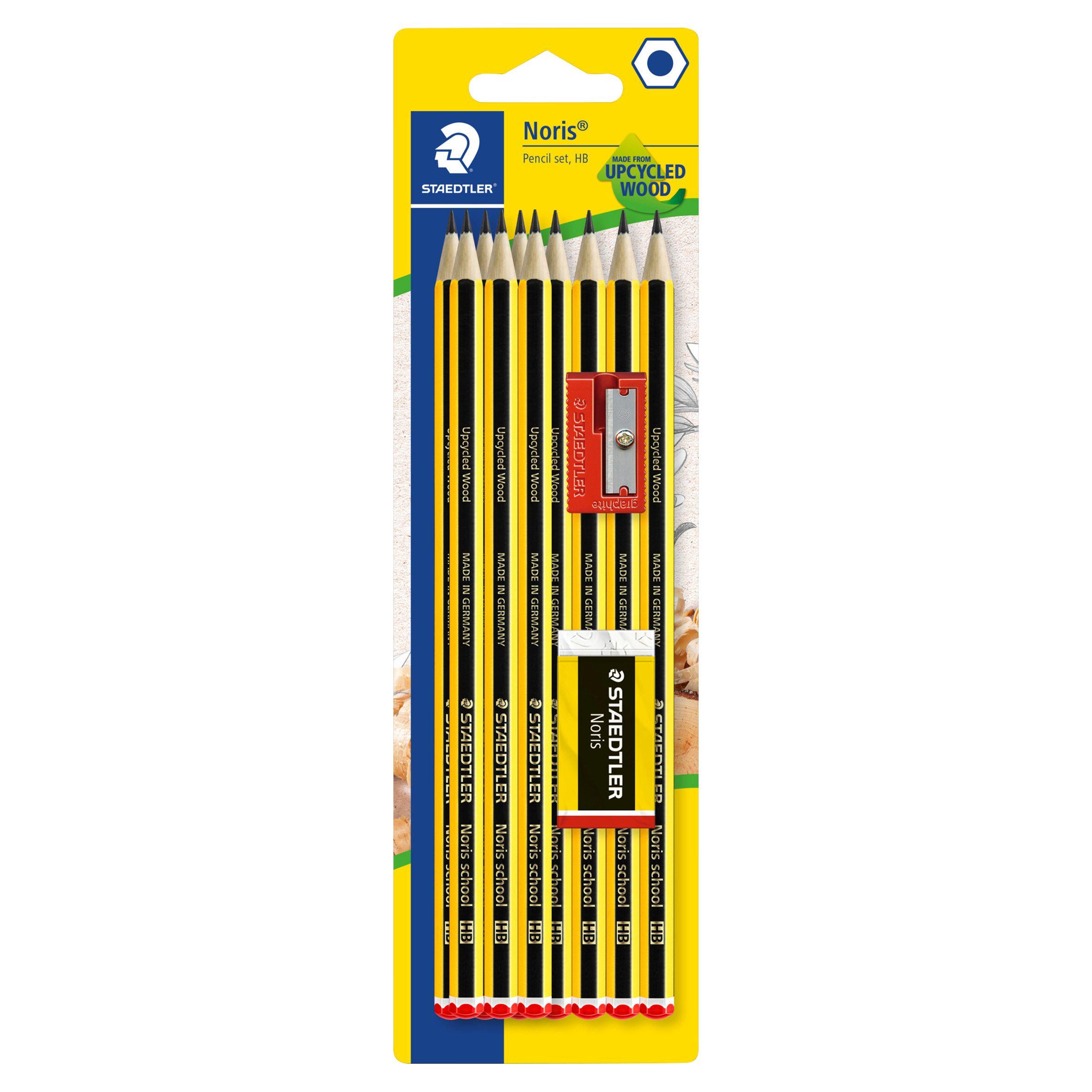 Staedtler Noris Hb Plus Eraser & Sharpener 10pk GOODS Sainsburys