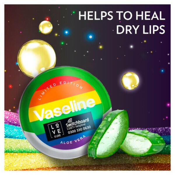 Vaseline Limited Edition Pride Lip Tin Aloe Vera 20g GOODS Superdrug