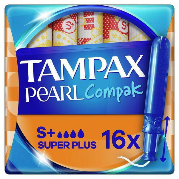 Tampax Pearl Compak Super Plus Tampons With Applicator x16 Women's Toiletries Boots