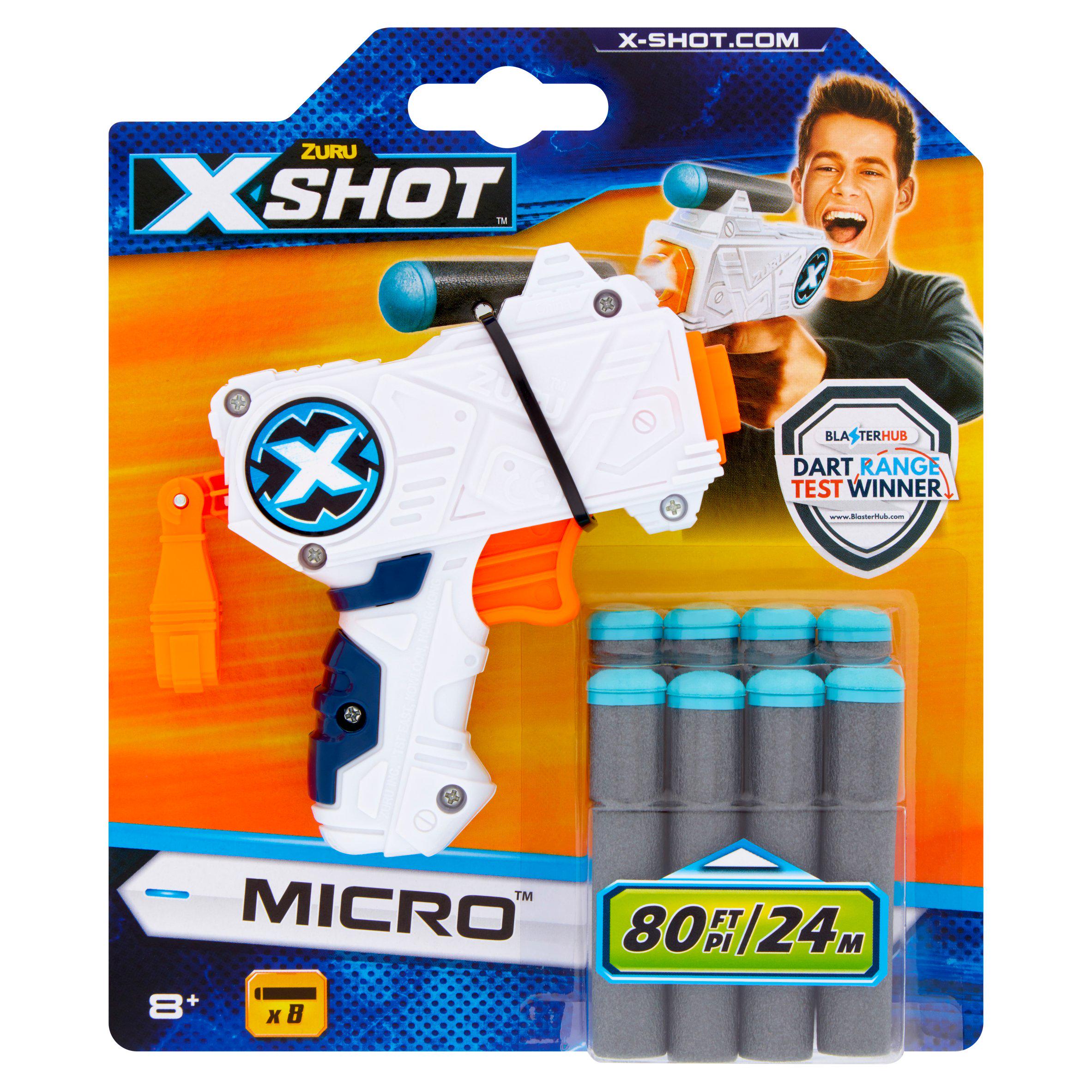 X-Shot Excel Micro Foam Dart Blaster (8 Darts) By Zuru GOODS Sainsburys
