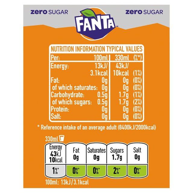 Fanta Orange Zero 24 x 330ml