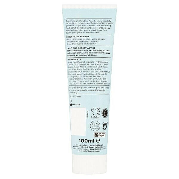 Superdrug Jojoba Seed Oil & Aloe Vera Foot Scrub 100ml GOODS Superdrug
