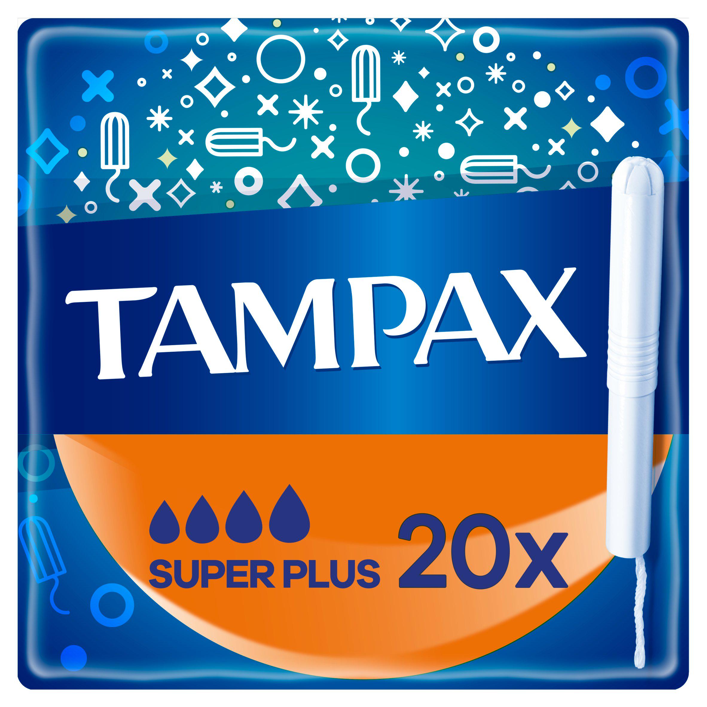 Tampax Super Plus Tampons Applicator Cardboard x20 feminine care Sainsburys