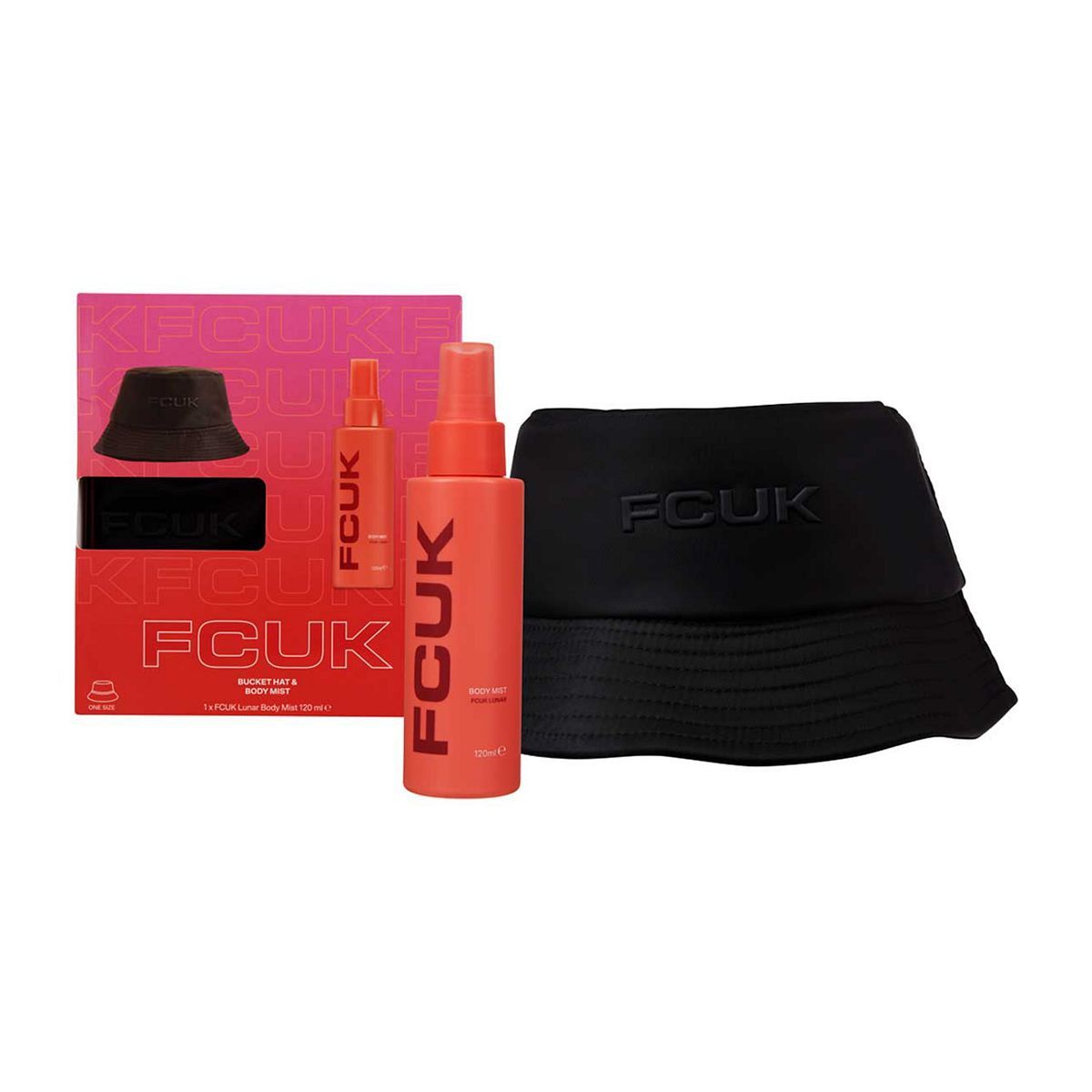 FCUK Bucket Hat & Body Mist