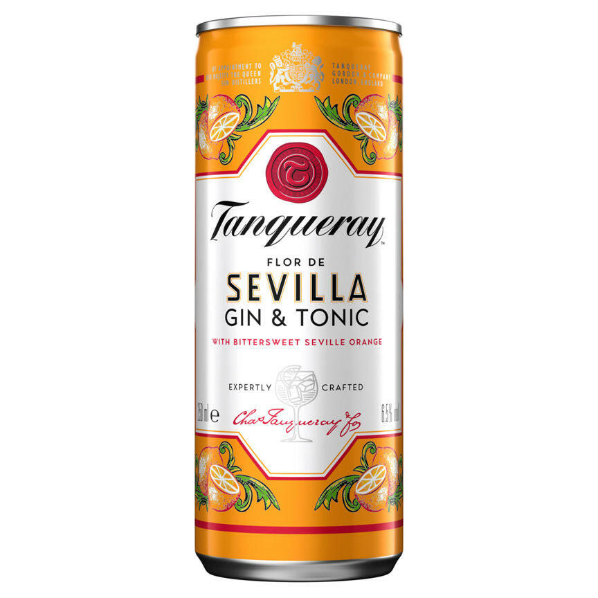 Tanqueray Flor de Sevilla Gin and Tonic Adult Soft Drinks & Mixers ASDA