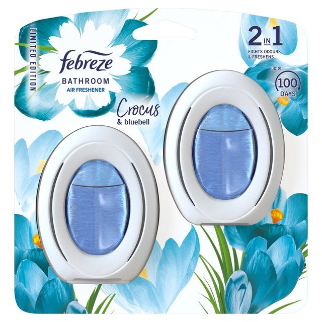 Febreze Bathroom Twin Air Freshener Crocus & Bluebell   2 per pack