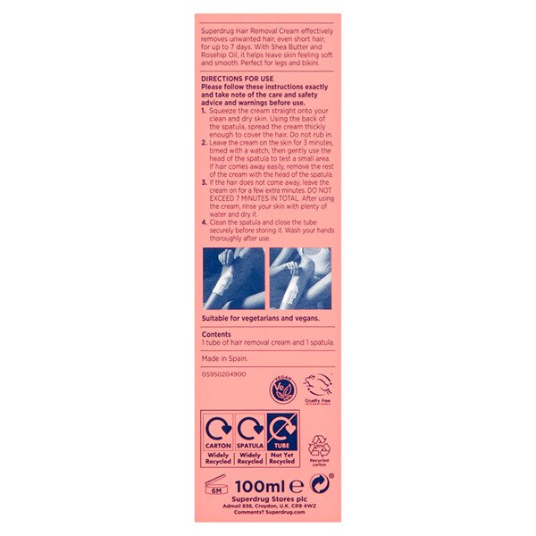 Superdrug Sensitive Hair Removal Cream 100ml GOODS Superdrug