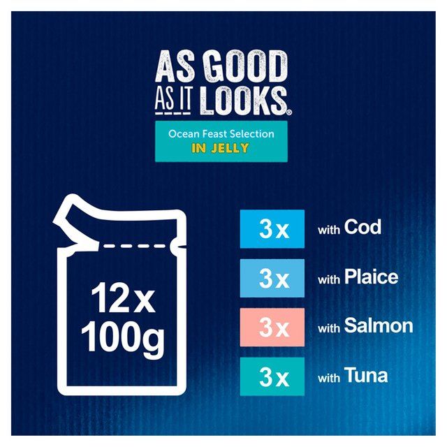 Felix As Good As it Looks Ocean Feasts Wet Cat Food 12 x 100g