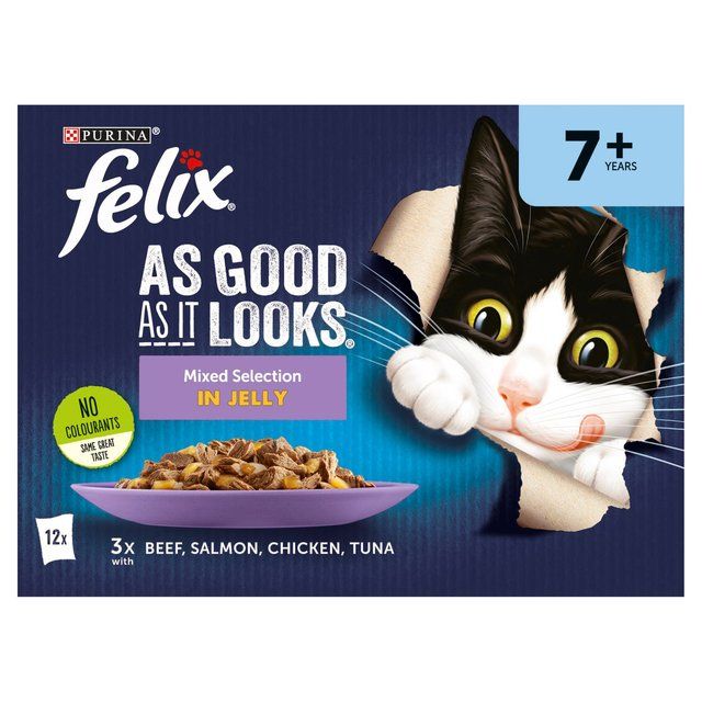 Felix As Good As it Looks Senior 7+ Mixed in Jelly Wet Cat Food 12 x 100g