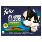 Felix As Good As it Looks Vegetable in Jelly Wet Cat Food 12 x 100g