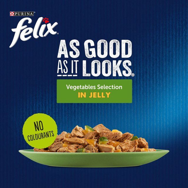 Felix As Good As it Looks Vegetable in Jelly Wet Cat Food 12 x 100g