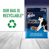 Felix Doubly Delicious Salmon & Vegetables Dry Cat Food 2kg