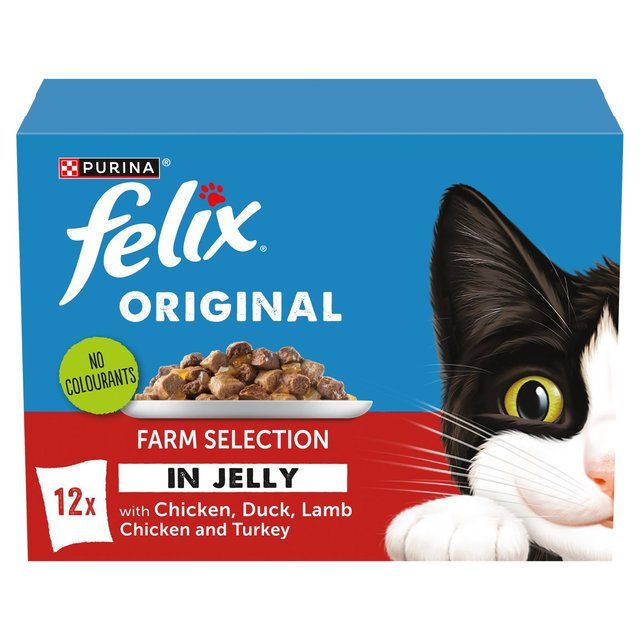 Felix Original Farm Selection in Jelly Wet Cat Food 12 x 85g