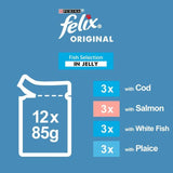 Felix Original Fish Selection in Jelly Wet Cat Food 12 x 85g
