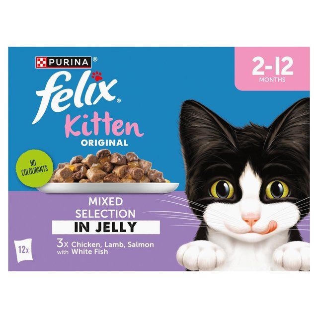 Felix Original Kitten Mixed Selection in Jelly Wet Cat Food 12 x 85g
