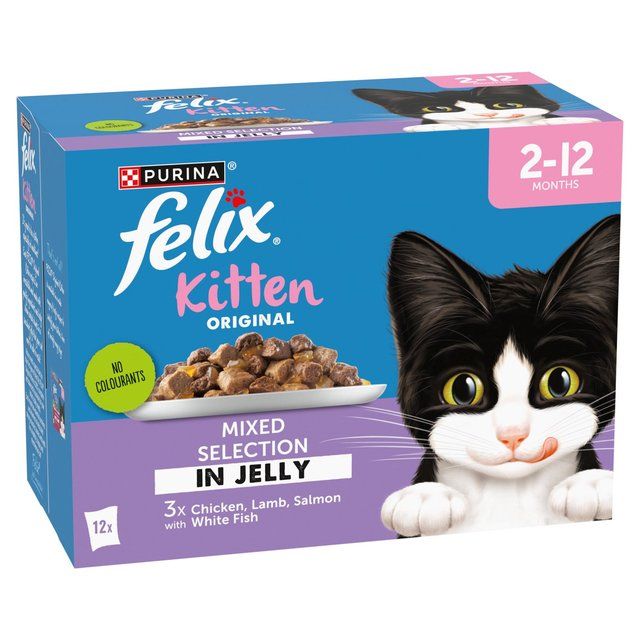 Felix Original Kitten Mixed Selection in Jelly Wet Cat Food 12 x 85g