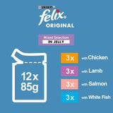 Felix Original Mixed Selection in Jelly Wet Cat Food 12 x 85g