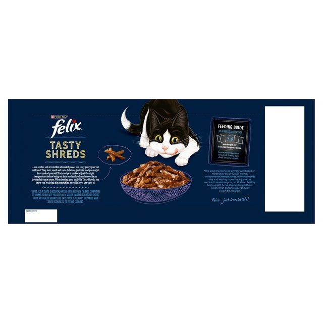 Felix Tasty Shreds Mixed Selection in Gravy Wet Cat Food 40 x 80g