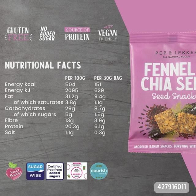 Fennel Baked Seed Prebiotic Snack Bites 30g