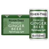 Fever-Tree Premium Refreshingly Light Ginger Beer x6 150ml