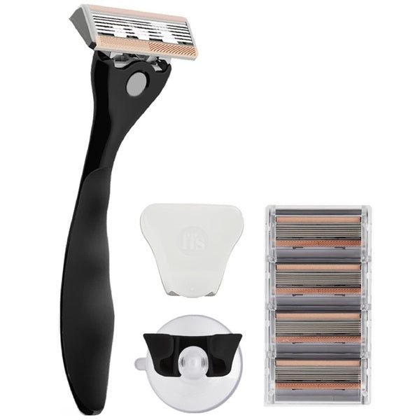 FFS Beauty Shaving Set – Premium Bubblegum Razor + 4 Blades Onyx