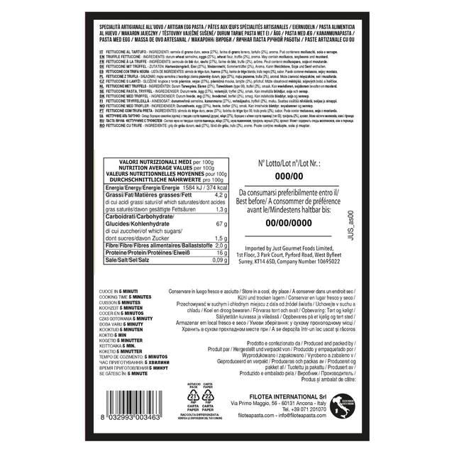 Filotea Truffle Fettuccine Artisan Egg Pasta 250g