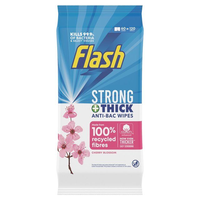 Flash Anti-Bac Cleaning Wipes Blossom & Breeze   120 per pack