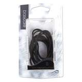 Flat Snag Free Hair Bands Black 8 per pack