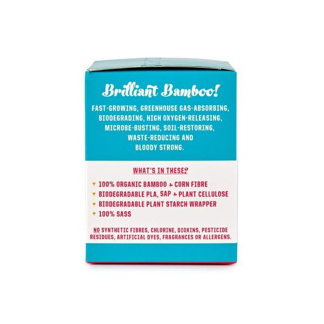 FLO Bamboo Sanitary Night Pads Winged & Ultra Thin 14 per pack