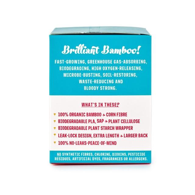 FLO Sanitary Bamboo Pads Winged & Ultra-Long 10 per pack