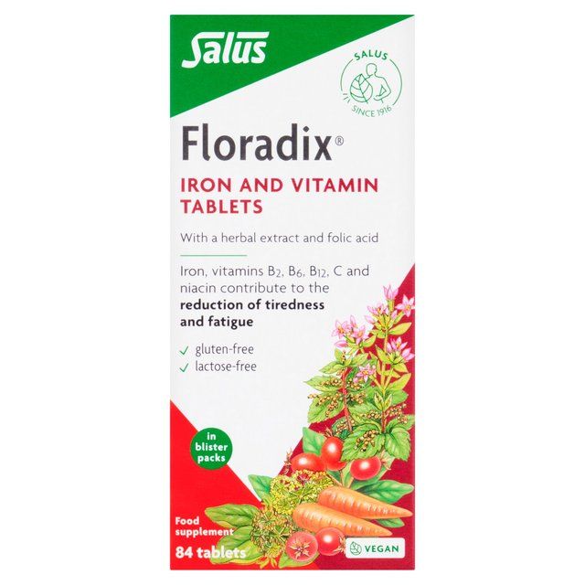 Floradix Iron and Vitamin Tablets 84 per pack