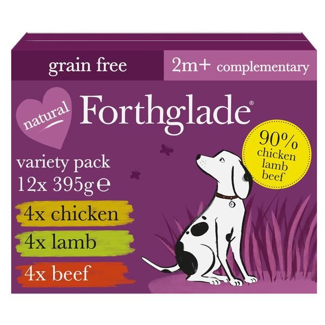 Forthglade Just Multicase (Chicken Lamb & Beef) Grain Free Wet Dog Food 12 x 395g