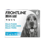 FRONTLINE Plus Flea & Tick Treatment Medium Dog 10-20kg 6 per pack