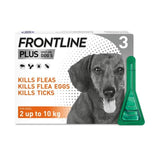 FRONTLINE Plus Flea & Tick Treatment Small Dog 2-10kg 3 per pack